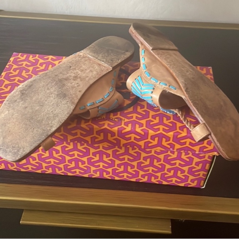 Tory Burch Caylan Leather Sandals Size 6 - Picture 4 of 5